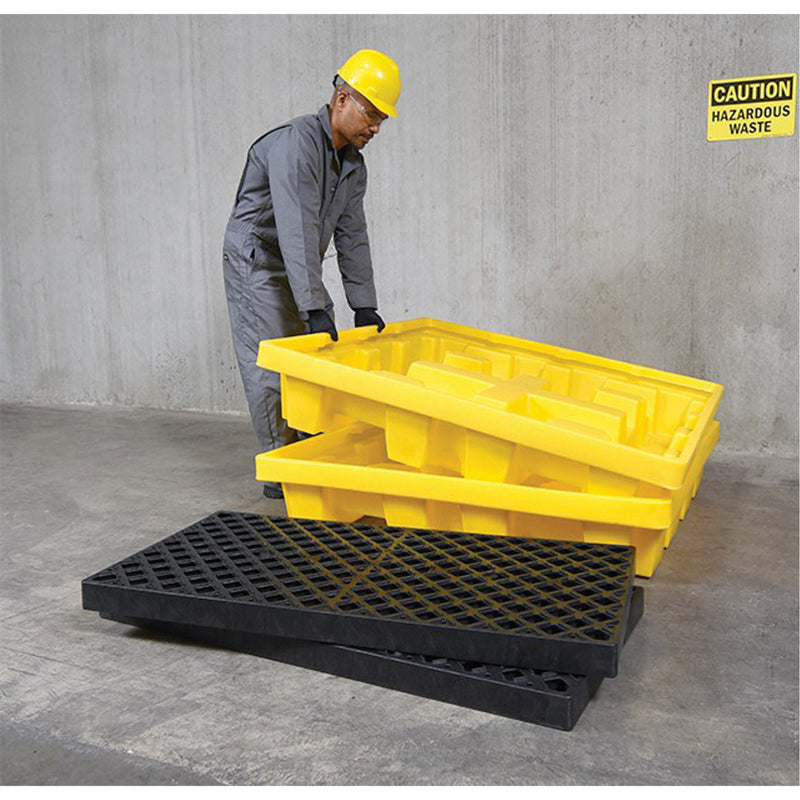Palette Ultra-Spill® emboîtable pour 4 fûts