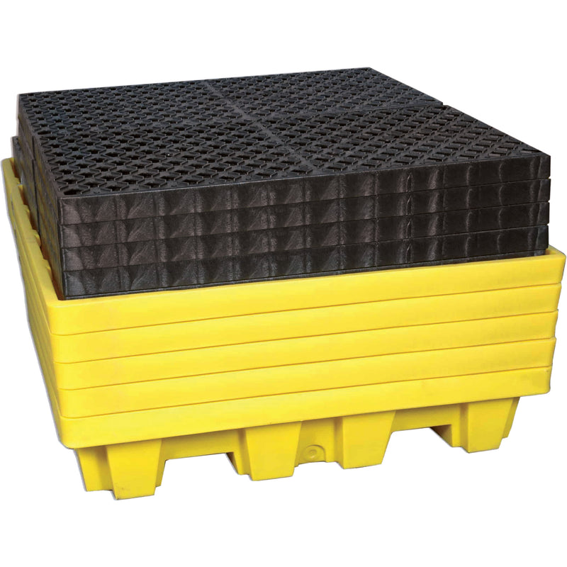 Palette Ultra-Spill® emboîtable pour 4 fûts
