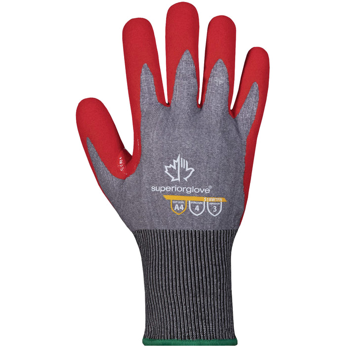 Waterproof Cut-Resistant Gloves, Size 10, 18 Gauge, Foam Nitrile Coated, TenActiv™ Shell, ASTM ANSI Level A6