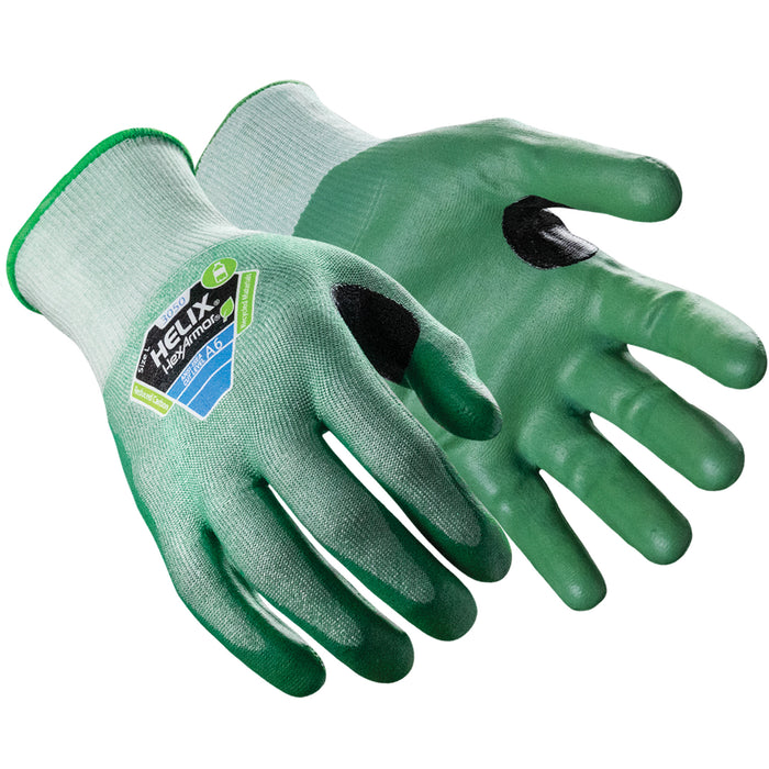 Helix® 3050 Cut-Resistant Gloves, Size Small/7, 18 Gauge, Nitrile Coated, Polyester/Fibreglass/HPPE Shell, ASTM ANSI Level A6