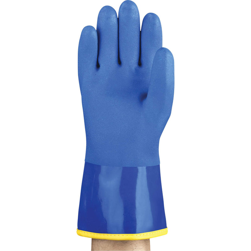 AlphaTec® 23-202 PVC Gloves, Size 8, 11.8" L, Cotton, Fleece Inner Lining