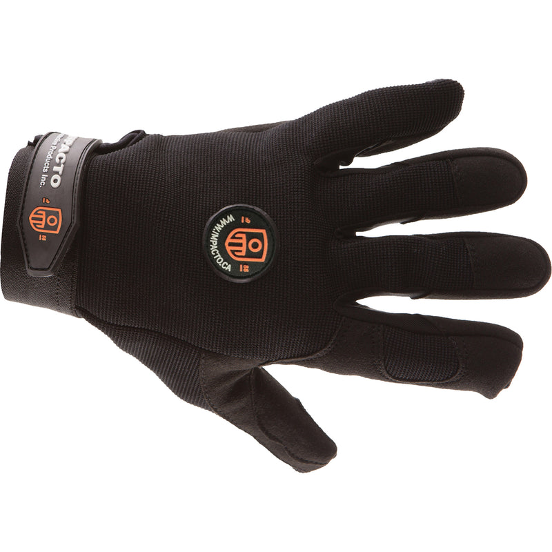 Mechanic Anti-Impact Gloves, 8/Medium, Synthetic/Suede Palm, Elastic/Hook & Loop Cuff
