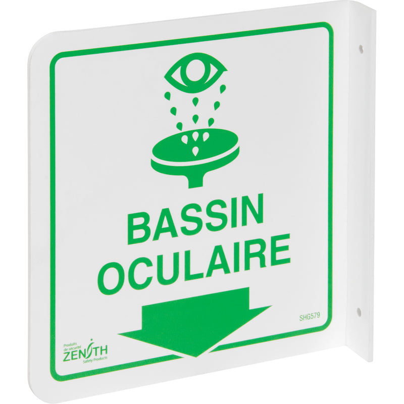 Panneau "Bassin Oculaire" saillant à 90°