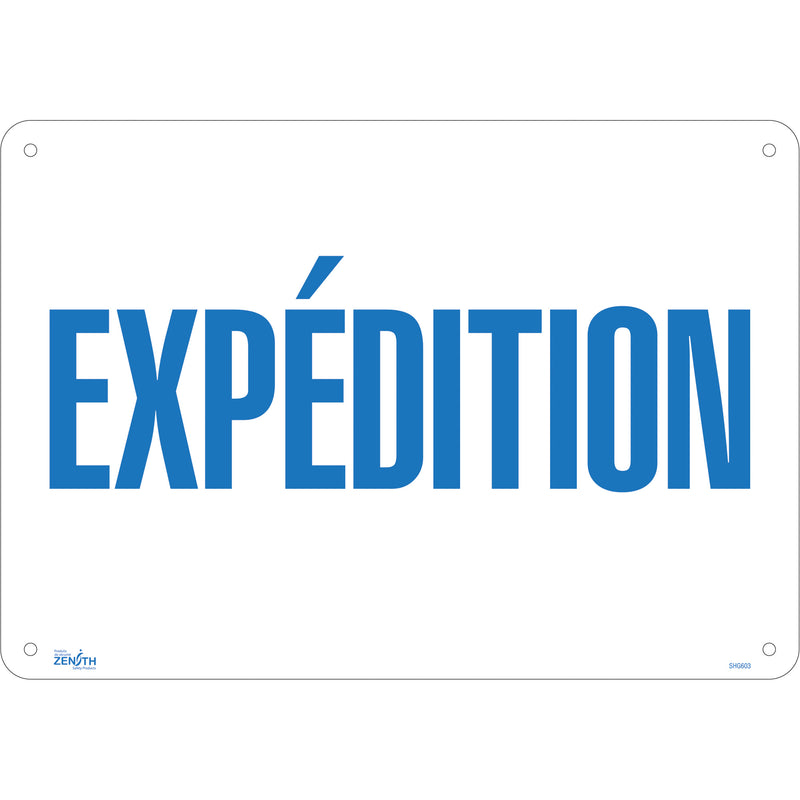 Panneau "Expédition"