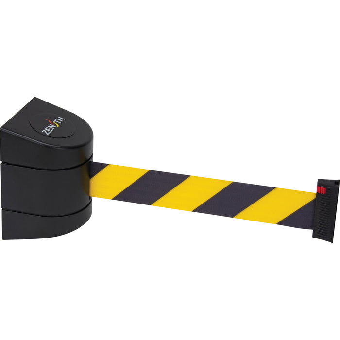 Magnetic Wall Mount Barrier with Magnetic Tape, Plastic, Magnetic Mount, 15', Black and Yellow Tape
