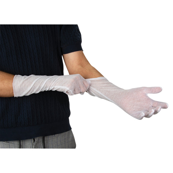 Lightweight Inspection Gloves, Poly/Cotton, Hemmed Cuff, Men's