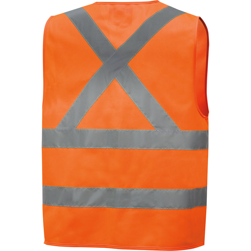 6885 High-Visibility Tricot Safety Vest, High Visibility Orange, Small, Polyester