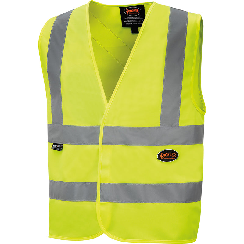6886 High-Visibility Tricot Safety Vest, High Visibility Lime-Yellow, 3X-Large, Polyester