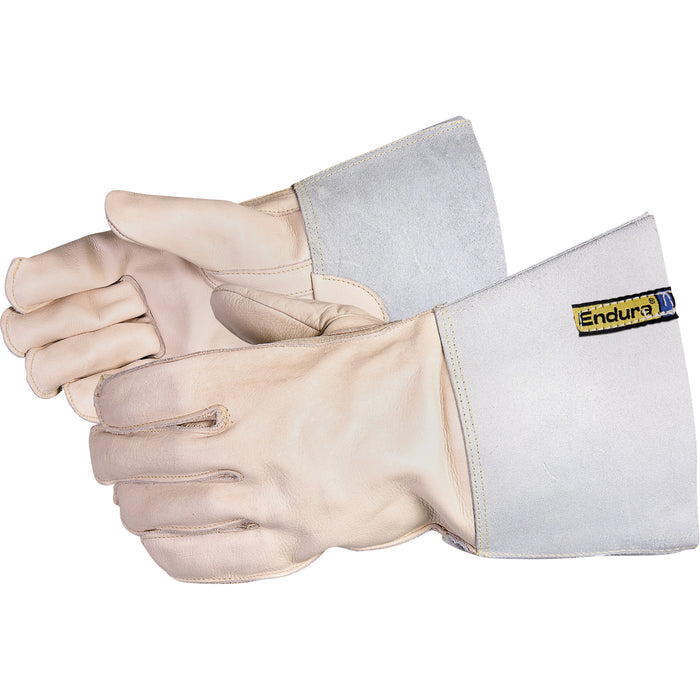 Welder's Gloves with Kevlar® Sewn Out-Seams, Split Cowhide, Size 9