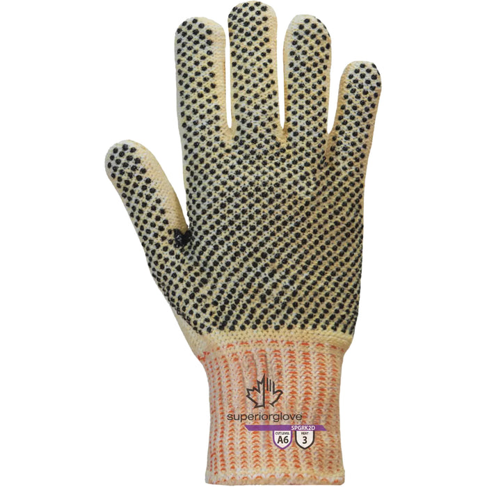 Contender™ SPGRK2D Cut Resistant Gloves, Size Medium, 7 Gauge, PVC Coated, Kevlar®/Engineered Yarn Shell, ASTM ANSI Level A6