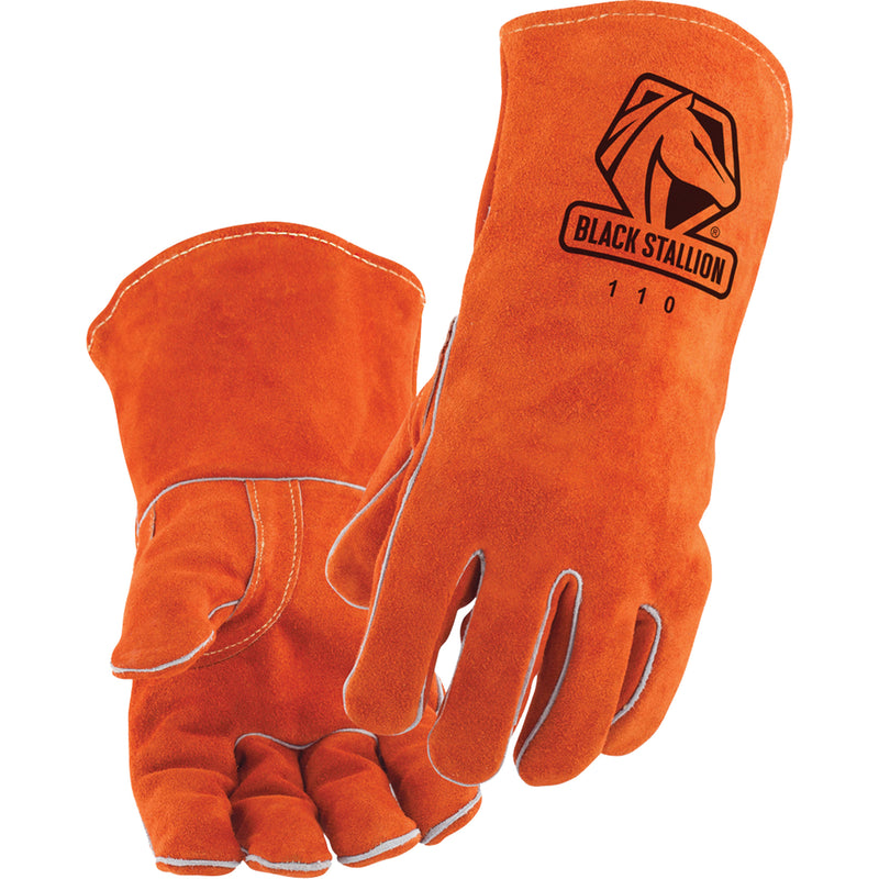 Select Shoulder Stick Glove, Split Cowhide, Size Small