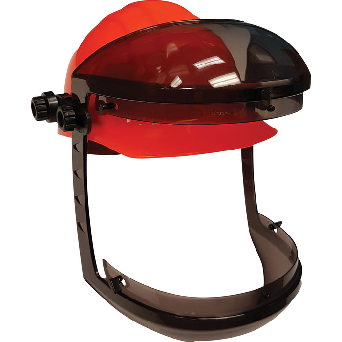 Facetec with Cap Attachment for Slotted Hard Hats, Ratchet Suspension