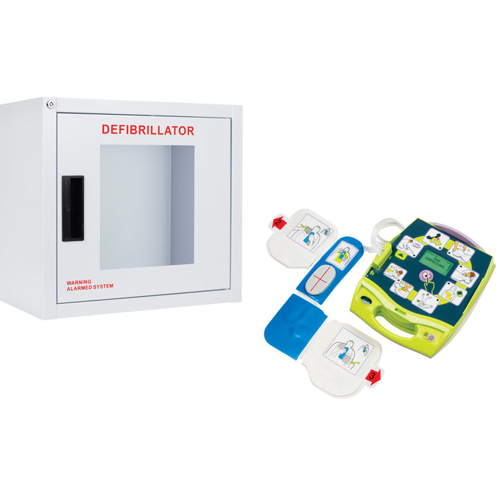 AED Plus® Defibrillator & Wall Cabinet Kit, Semi-Automatic, English, Class 4