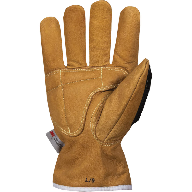 Endura® 378TXTVB Cold-Rated Impact & Cut Resistant Winter Gloves, Size Large, Goatskin/Thinsulate™/TenActiv™ Shell, ASTM ANSI Level A6