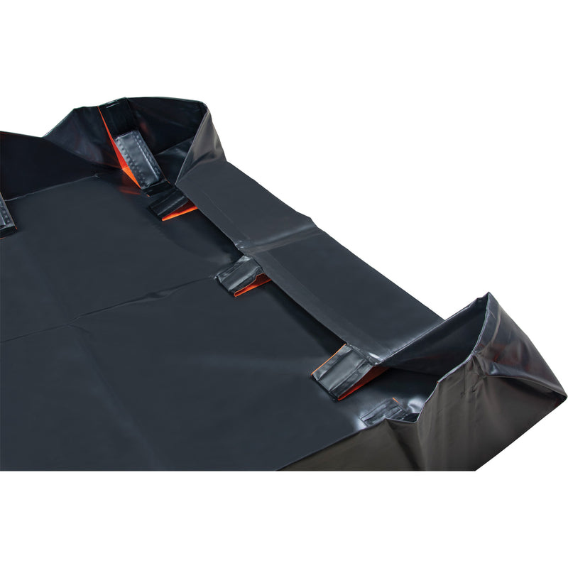 IBX Wall Pop-Up Berm, 1077 US gal. Capacity, 12' W x 12' L x 12" H, Snap-Up Bracket