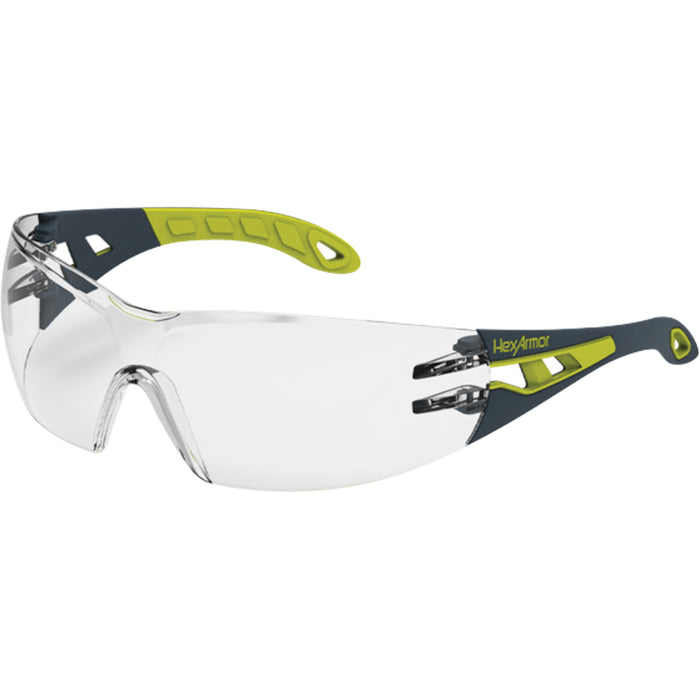 MX200 Rimless Wraparound Safety Glasses, Clear Lens, Anti-Fog/Anti-Scratch, ANSI Z87+/Meets/Exceeds CSA Z94.3