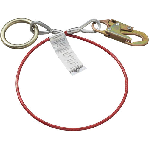 AS-21210-6 6' Cable Anchor with Snap Hook & O-Ring