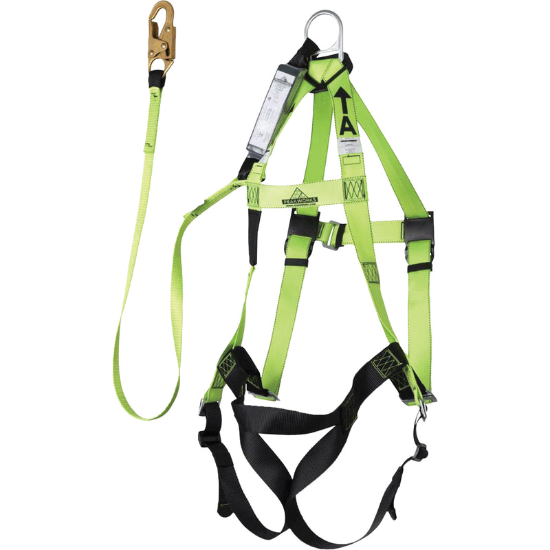 FBH-10000A6440-4 4' Class A Harness & Lanyard with 350 lbs. Capacity, Harness/Lanyard Combo