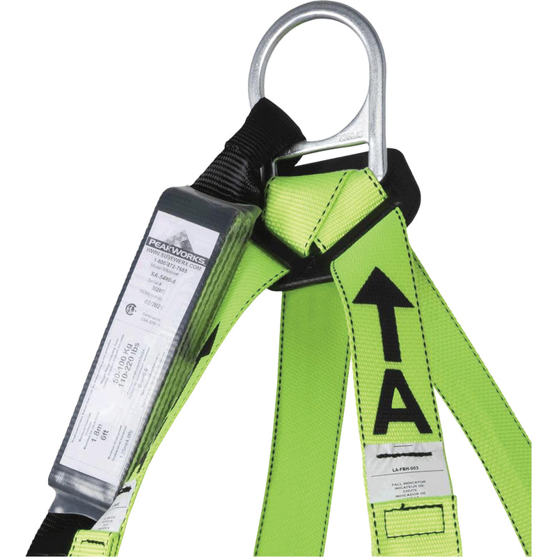 FBH-10000A6440-4 4' Class A Harness & Lanyard with 350 lbs. Capacity, Harness/Lanyard Combo
