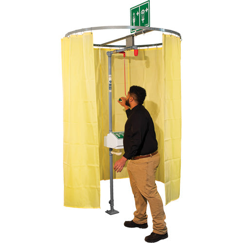 Pipe Mounted Safety Shower Modesty Curtain
