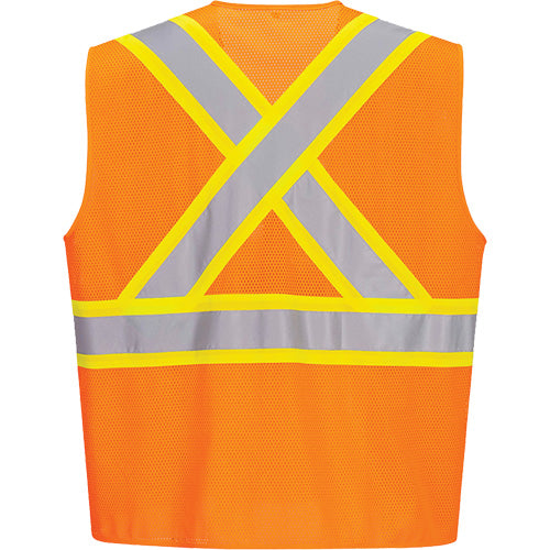 Contrast-Striped Safety Vest