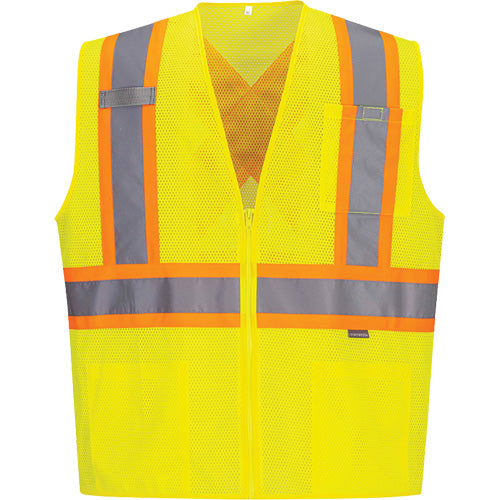 Contrast-Striped Safety Vest