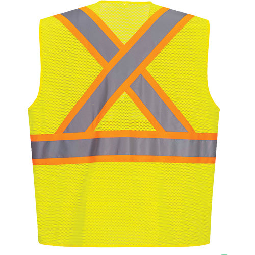 Contrast-Striped Safety Vest
