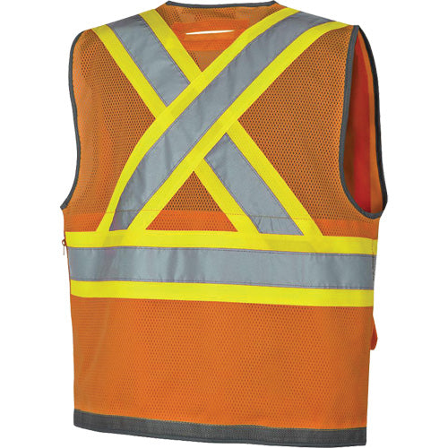 Pioneer Mesh Back Zip Front Surveyor Safety Vest
