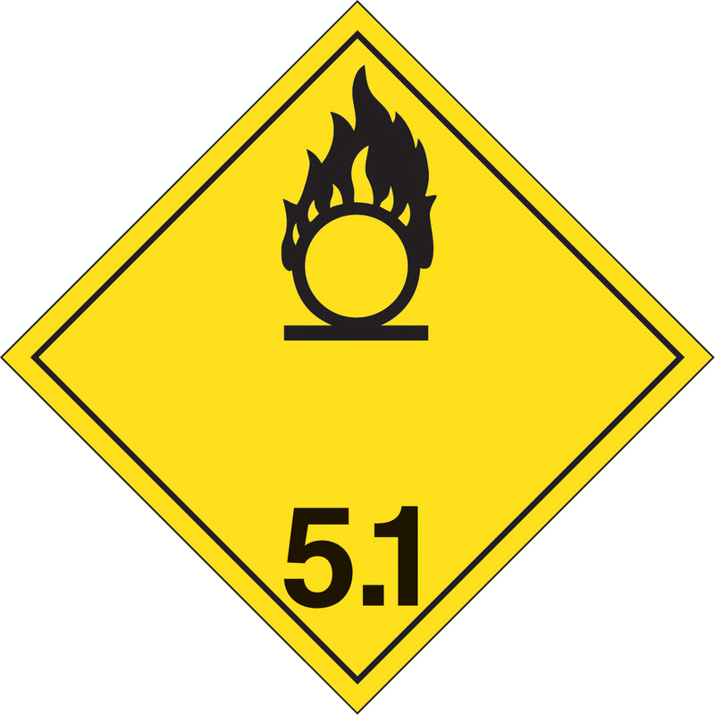 Oxidizer TDG Placard, Aluminum