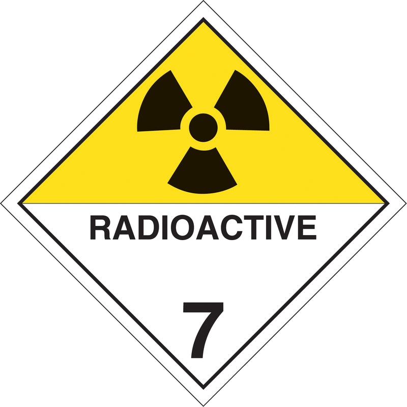 Radioactive Materials TDG Placard, Plastic