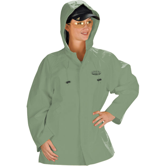 Hurricane Flame Retardant/Oil Resistant Rain Suits - Jacket, Large, Green