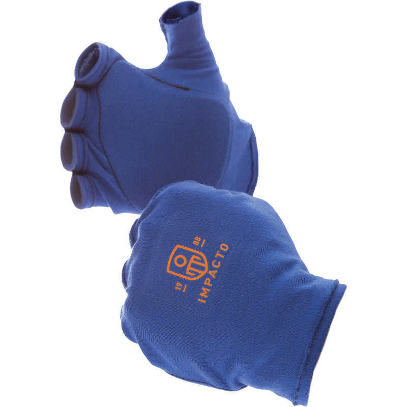 Anti-Impact Fingerless Left-Hand Glove Liner, 9/Large, Synthetic Palm, Slip-On Cuff