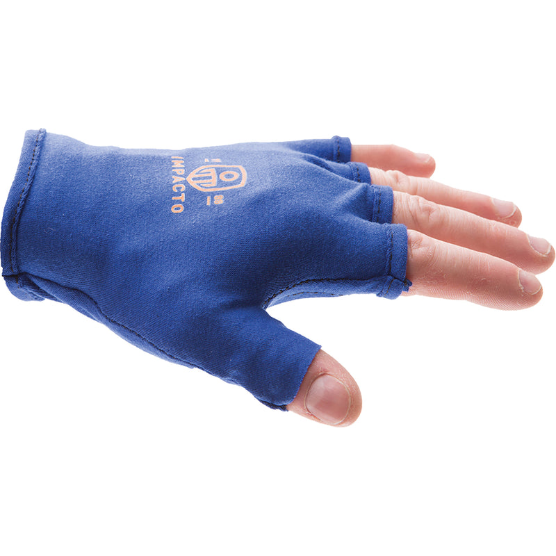Anti-Impact Fingerless Right-Hand Glove Liner, 7/Small, Synthetic Palm, Slip-On Cuff