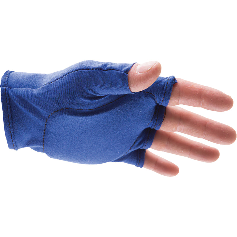 Anti-Impact Fingerless Left-Hand Glove Liner, 8/Medium, Synthetic Palm, Slip-On Cuff