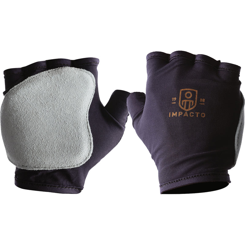 Anti-Impact Fingerless Left-Hand Glove, Small, Split Leather Palm, Slip-On Cuff