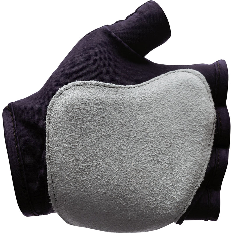 Anti-Impact Fingerless Left-Hand Glove, Medium, Split Leather Palm, Slip-On Cuff