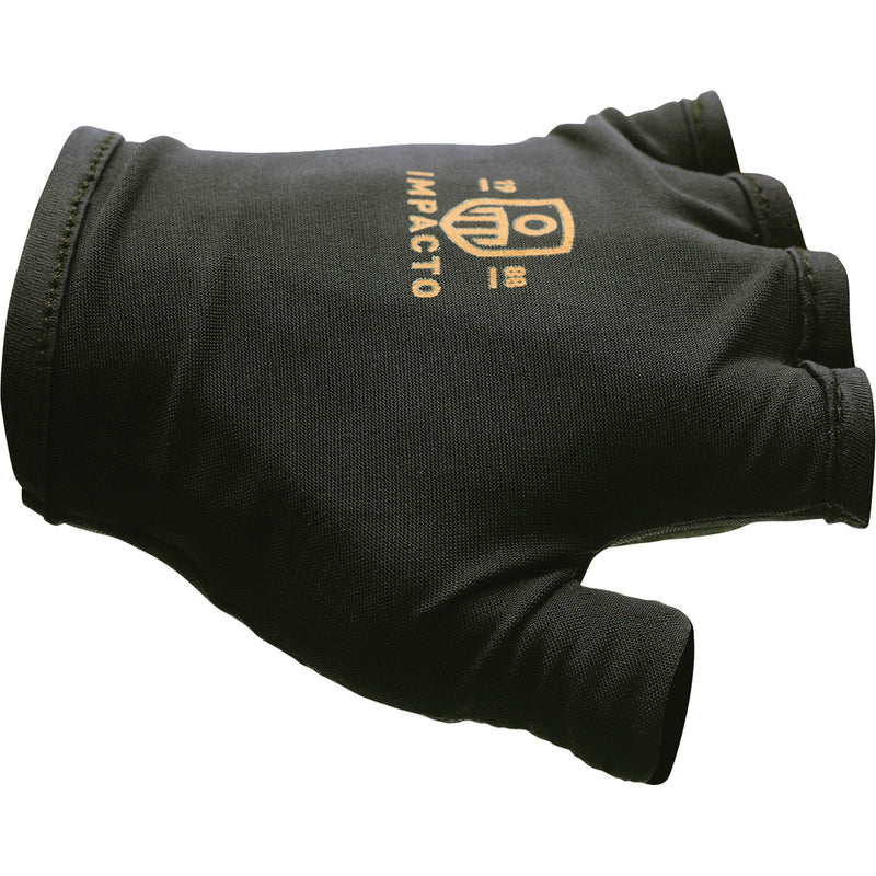 Anti-Impact Fingerless Left-Hand Glove, Small, Split Leather Palm, Slip-On Cuff