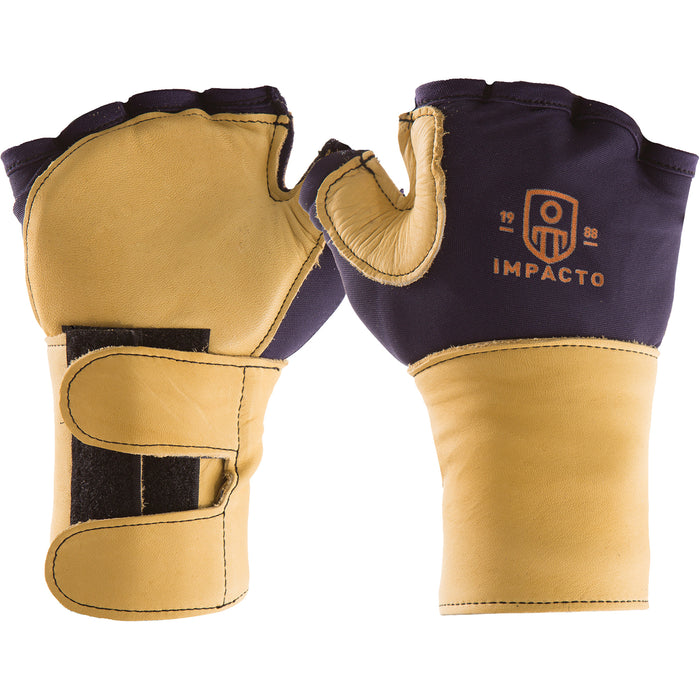 Premium Impact & Repetitive Strain Protective Left-Hand Glove, Size Medium, Grain Leather Palm