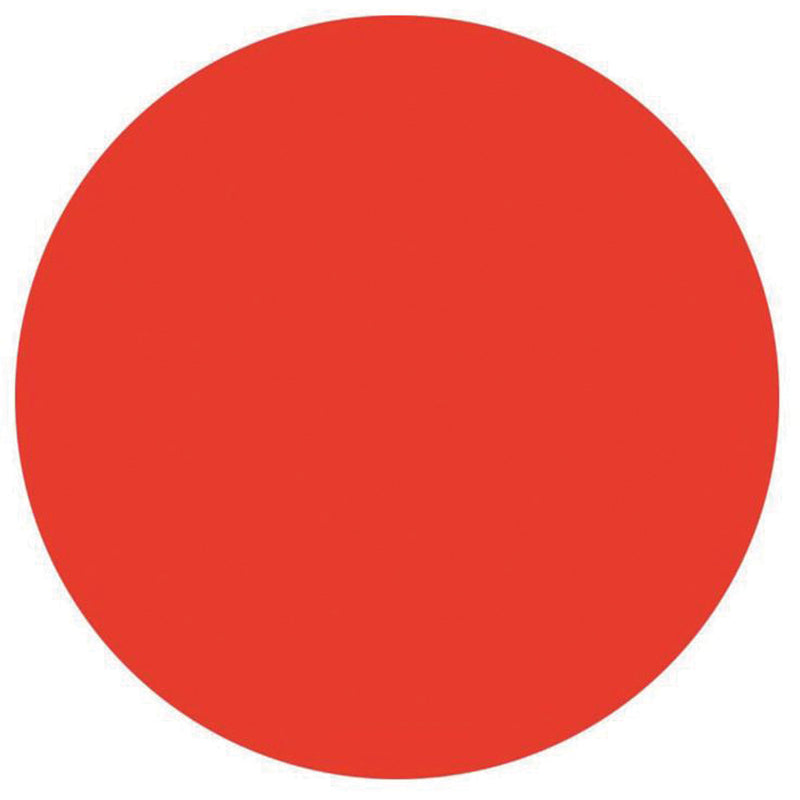 Round Write-On Labels, Circle, 3" L x 3" W, Red