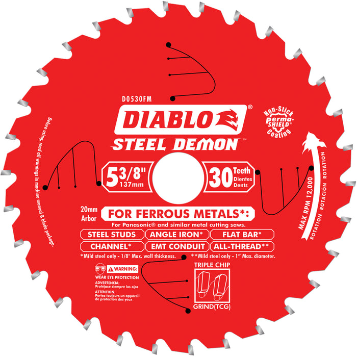 Circular Saw Blade, 5-3/8", 30 Teeth, Metal Use