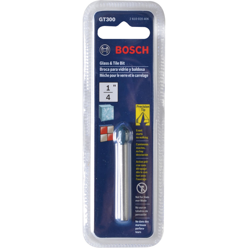 Glass and Tile Bit, Carbide, 4" Flute