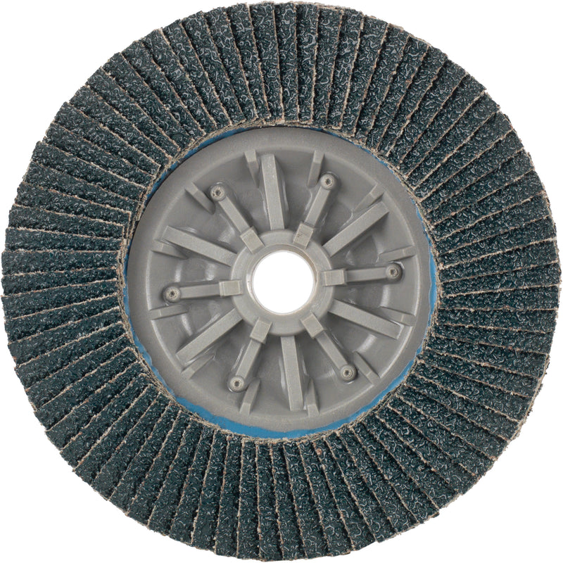 Long Life C-Trim Flap Disc, 5" x 5/8"-11, Type 27, 60 Grit, Zirconia Alumina