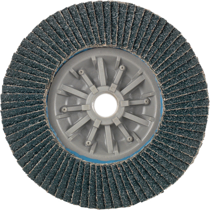 Long Life C-Trim Flap Disc, 5" x 5/8"-11, Type 27, 60 Grit, Zirconia Alumina