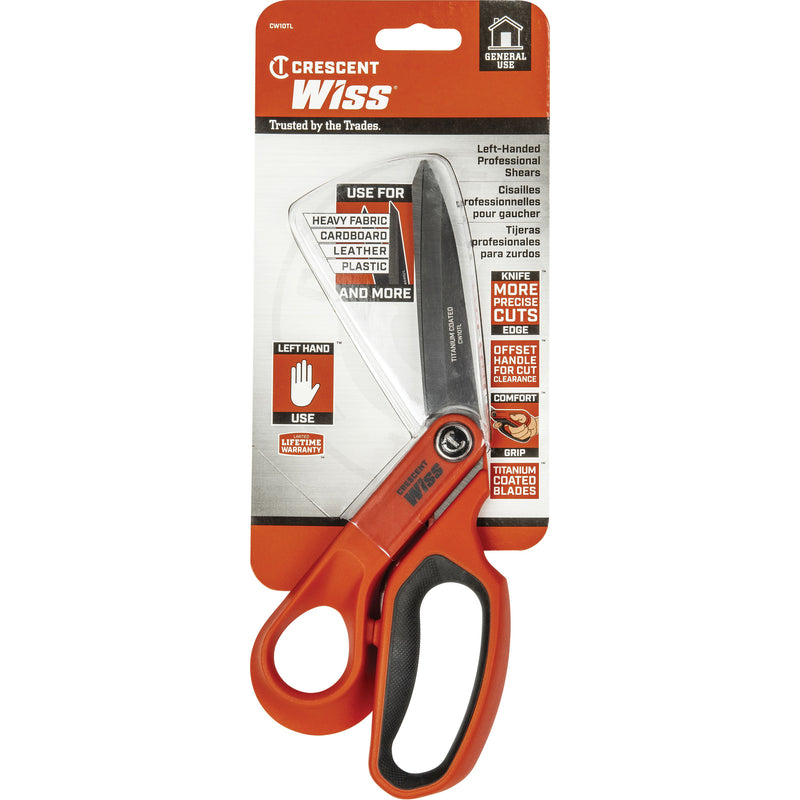 Tradesman Shears, 10", Rings Handle