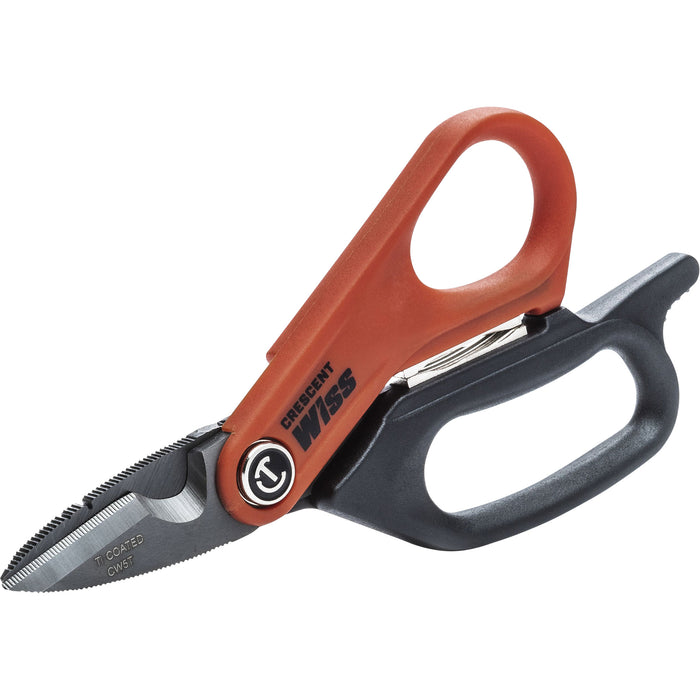 Electrician's Data Shears, 6", Rings Handle