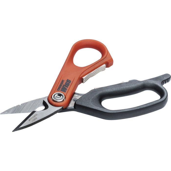 Electrician's Data Shears, 6", Rings Handle
