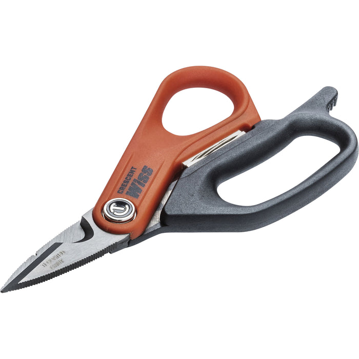 Electrician's Data Shears, 6", Rings Handle