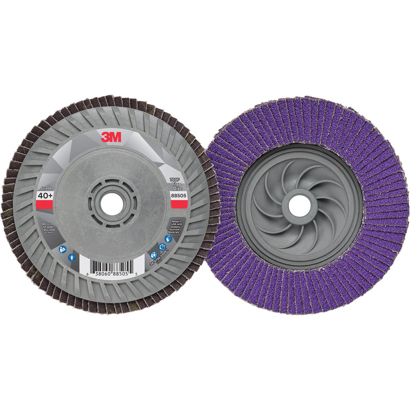 769F Quick Change Flap Disc, 5" x 5/8"-11, Type 27, 40+ Grit, Ceramic