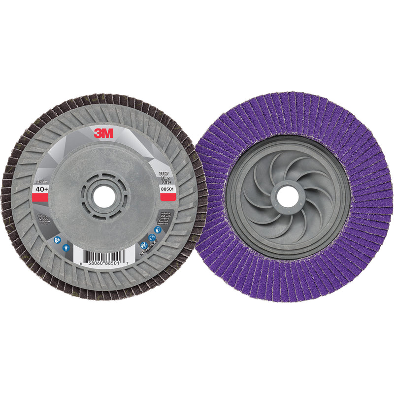 769F Quick Change Flap Disc, 5" x 5/8"-11, Type 29, 40+ Grit, Ceramic