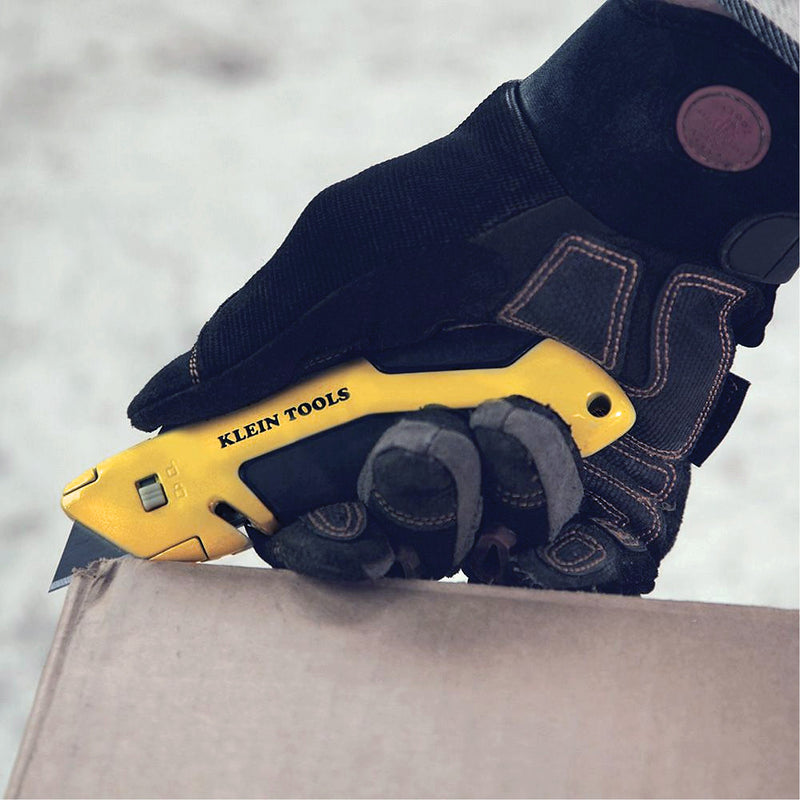 Self-Retracting Utility Knife, Steel, Cushion Handle